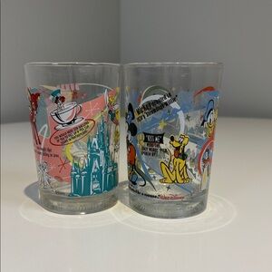 Vintage McDonald's Walt Disney World "100 Years of Magic" collector glassware